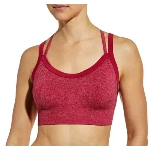 CALIA by Carrie Underwood Other - CALIA Inner Power Strappy Halter Sports Bra In Sangria Heather Women’s Size XL